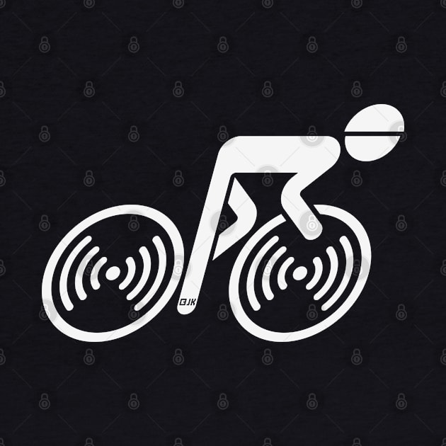 Racing Cyclist (Racer, Road Bike, Bicycle / L–>R / White) by MrFaulbaum